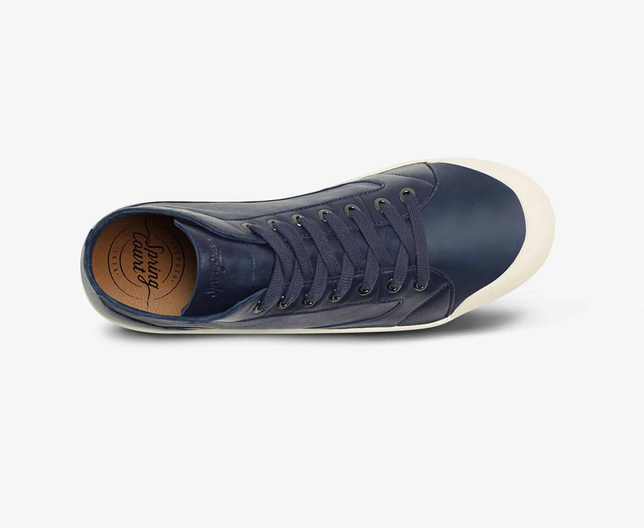 Spring Court M2 LAMBSKIN Men's Trainers Dark Blue | South Africa-50NGYVRDL